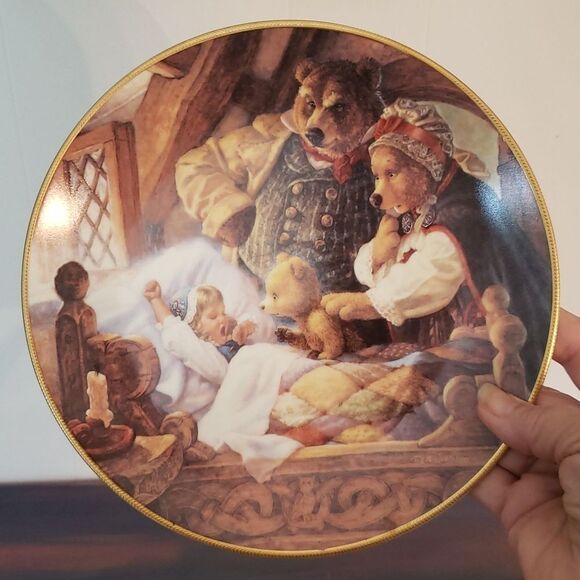 Vtg 1991 Knowles Collector Plate "Goldilocks & the Three Bears" COA Original Box - Picture 6 of 13